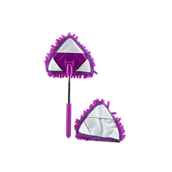 Smart Home Retractable Long Handle Microfiber Dusting Tools with Rotating Heads - Picture 3 of 7